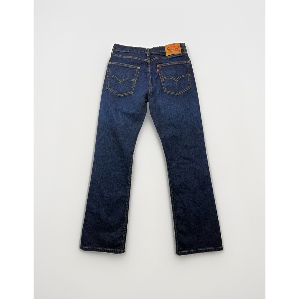 Levis Mens 527 Slim Bootcut Jeans 30x32Dark Wash Blue Denim Western Cowboy